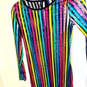 Multi color mini dress size medium worn twice
